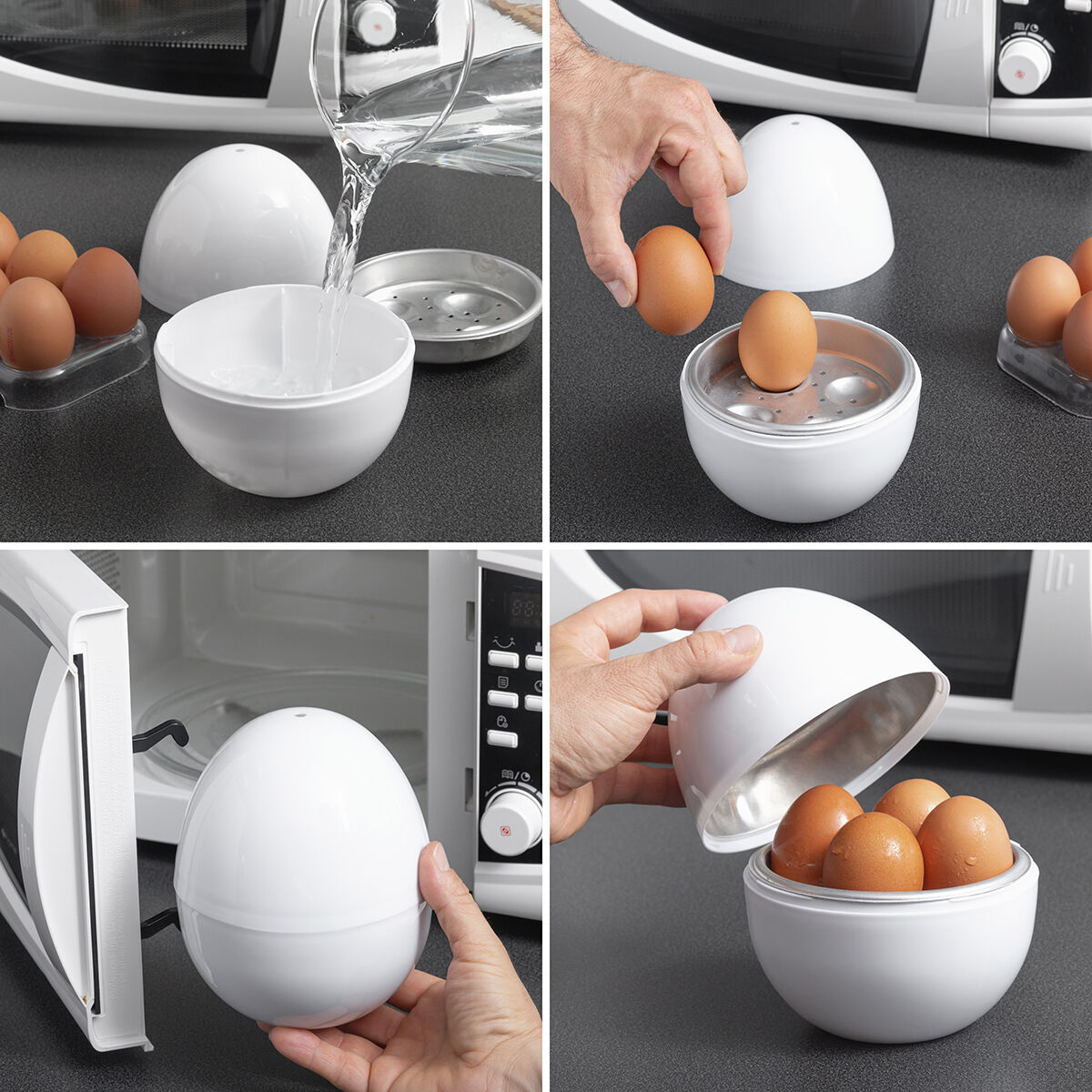 Cuecehuevos para Microondas con Recetario Boilegg InnovaGoods - Vista 2