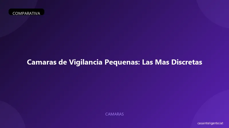 Camaras de Vigilancia Pequenas: Las Mas Discretas