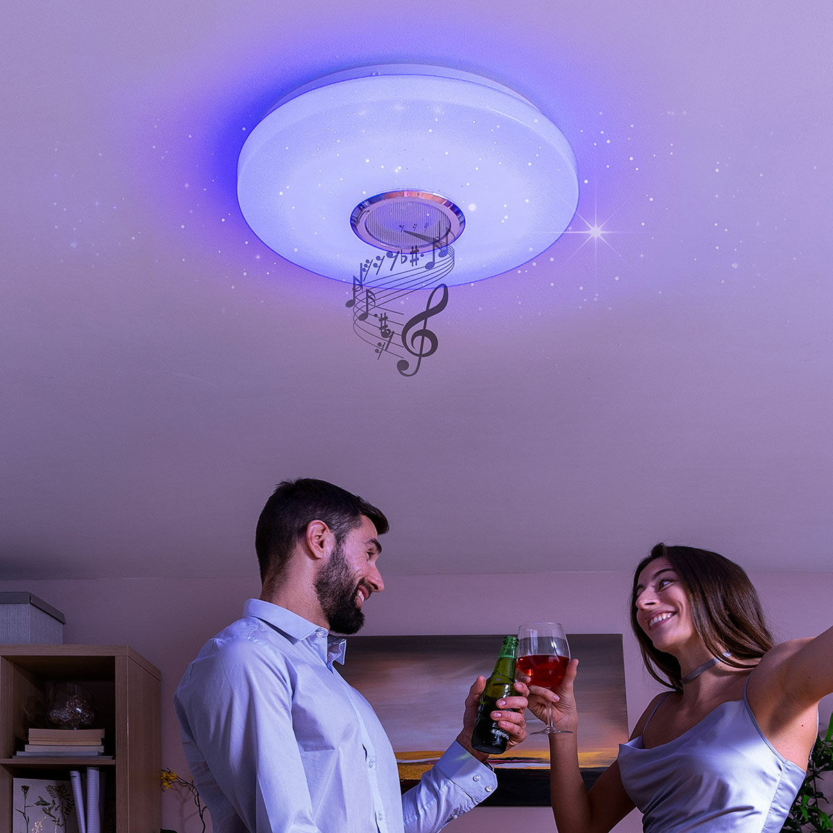 Lámpara LED de Techo con Altavoz Lumavox - imagen principal